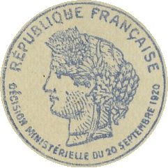 09735 Portrait Officiel Frankreich 1920 StSt 1920