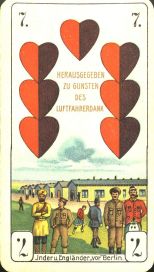 12379 Deutsche Kriegs Spiel Karte I No 194 Herz 7