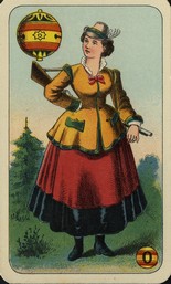 13254 Deutsche Schutzenkarte Schellen Dame NS
