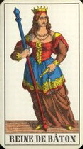 09966 Tarot de Besancon Muller Reine de Baton