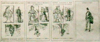 100219 Andruckbogen Wahrsagekarte Frankreich Papier Ausschnitt