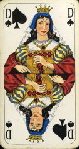11355 Enzyklopadisches RS Villeroy Berliner Spielkarten Pik Dame